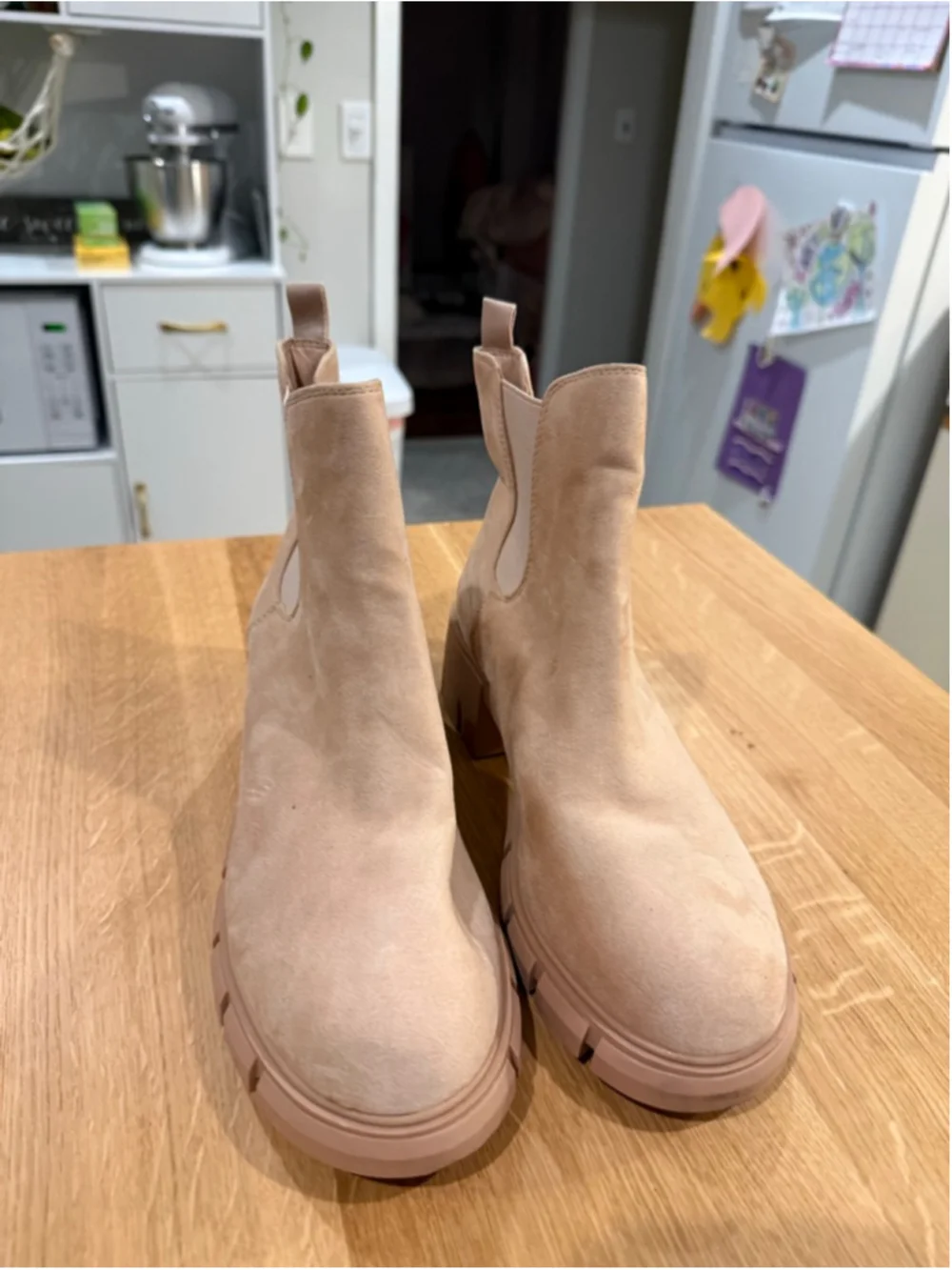 Women's Beige Suede Ankle Boots & Booties Size 9